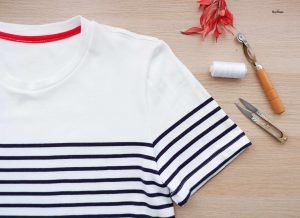 como cortar la tela para casar rayas cuando coses tu ropa